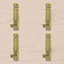 Atom 6 inch Aluminium Tower Bolt | Antique Finish | Home and Offices Doors and Windows Tower Bolt, TB001, Pack of 4