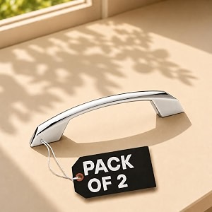 atom 6 inch zinc cabinet pull handle  cppt finish  wardrobe handle for kitchen office amp drawer use  push bar 545  pack of 2