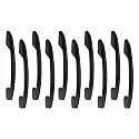 Atom 6 inch Zinc Cabinet Pull Handle | Black Matt Finish | Door Handle for Modern Kitchen Cabinets | Push Bar 545 | Pack of 10
