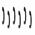 Atom 6 inch Zinc Cabinet Pull Handle | Black Matt Finish | Door Handle for Modern Kitchen Cabinets | Push Bar 545 | Pack of 10