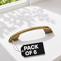 Atom 6 inch Zinc Cabinet Pull Handle | Antique Finish | Handle for Wardrobe, Drawer &amp; Office Furniture | Push Bar 545 | Pack of 6