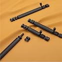 Atom 6 Pack, 12 inch Aluminum Tower Bolt | Black Finish | Home and Offices Doors and Windows Tower Bolt, TB002