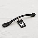 Atom 7.7 Inch Zinc Handle | Black Matt Finish | Cupboard Fitting, Drawer Pull, Wardrobe Knob, Cabinet Bar | Pack of 20 | CH-548