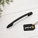 Atom 7 inch Zinc Cabinet Pull Handle | Black Matt Finish | Car Dent Remover Puller Compatible Pull Handle | Furniture Bar 545 | Pack of 10