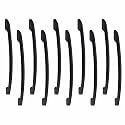 Atom 7 inch Zinc Cabinet Pull Handle | Black Matt Finish | Car Dent Remover Puller Compatible Pull Handle | Furniture Bar 545 | Pack of 10
