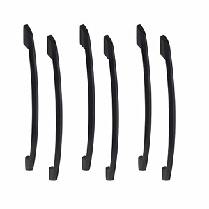 atom 85 inch zinc cabinet pull handle  black matt finish  decorative drawer knobs style cabinet bar  model 545  pack of 6