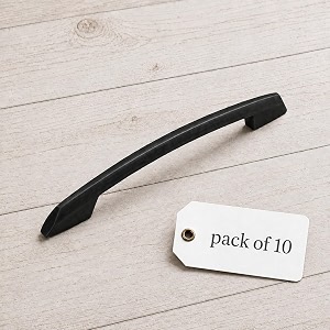 atom 85 inch zinc cabinet pull handle  black matt finish  cabinet pull for drawer kitchen amp wardrobe  bar 545  pack of 10