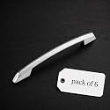 Atom 8.5 inch Zinc Cabinet Pull Handle | Cppt Finish | Stylish Drawer Knobs Look Cabinet Bar | Model 545 | Pack of 6