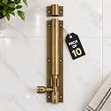 Atom 8 inch Aluminium Tower Bolt | Antique Finish | Home and Offices Doors and Windows Tower Bolt, TB001, Pack of 10