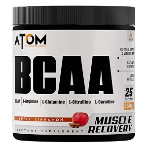 as-it-is atom bcaa 250g with l-arginine l-carnitine l-citrulline apple cinnamon
