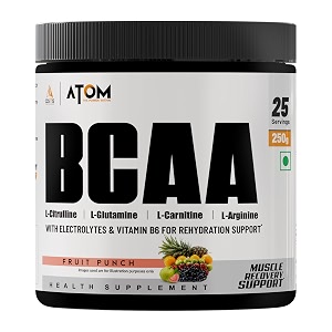 as-it-is atom bcaa 250g with l-arginine l-carnitine l-citrulline  fruit punch flavor