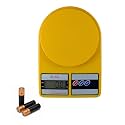ATOM SF400 Digital Kitchen Scale for Home (Yellow, 5 Kg) | Weight Scale for Food &amp; Kitchen Weighing Machine | 1 g Accuracy with Tare, Multiple Weighing Modes &amp; Overload Indicator, LCD Display