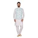 ATOOL stylish Digital-print Nehru-jacket with kurta churidar set