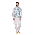 ATOOL stylish Digital-print Nehru-jacket with kurta churidar set