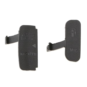 atorse 2x rubber cover for canon eos 600d repair part usb port cap interface door lid plastic material