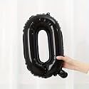 Atpata Funky 0 Number Black Foil Balloon 16 inch Size Birthday Decoration Items | Happy Birthday Decoration Kit | 10th Year Birthday Party Anniversary Wedding Decorations