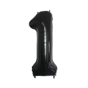 atpata funky black number foil balloons for numeric milestone parties 40 inch 1
