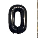 Atpata Funky Black Number Foil Balloons for Numeric Milestone Parties (40 INCH, 0)