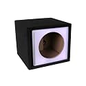 Atrend 12" Single Vented White with Liquid Ink Hyrdrographics - USA Made with Heavy Duty Construction Subwoofer Box | Tuned to 35Hz | Pro-Tuned Bass Performance Proudly U.S.A. Built