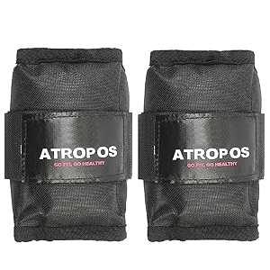 atropos adjustable anklewrist weights ideal for walkingrunningjoggingcyclinggym amp strength training  easy to use on anklewristleg 250grm x 2 units 500 grm black