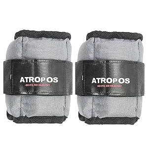 atropos adjustable anklewrist weights ideal for walkingrunningjoggingcyclinggym amp strength training  easy to use on anklewristleg 250grm x 2 units 500 grm grey