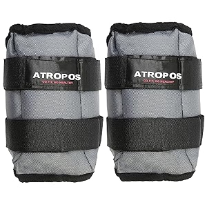 atropos adjustable anklewrist weights ideal for walkingrunningjoggingcyclinggym amp strength training  easy to use on anklewristleg 15kgs x 2 units  3kgs grey