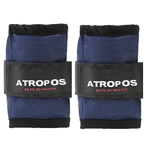 atropos adjustable anklewrist weights ideal for walkingrunningjoggingcyclinggym amp strength training  easy to use on anklewristleg 250grm x 2 units 500 grm blue