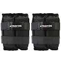 Atropos Adjustable Ankle/Wrist Weights| Ideal for Walking,Running,Jogging,Cycling,Gym &amp; Strength Training | Easy to Use on Ankle,Wrist,Leg. ((1.5kgs x 2 Units) = 3kgs, Black)