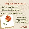Atrube's Combo of large Scrunchies| Extra Large Oversized Scrunchies - Silk Satin Scrunchies for Hair for Thick Hair- Silk hair ties for Women, girls, lady and children Pack of 3 - Pink