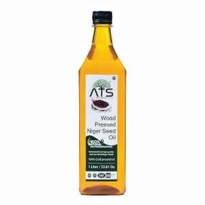 ats cold pressed niger seed oil 1l  wood pressed  kacchi ghanimara chekku  ramtil ka tel  huchellu oil for cooking  natural amp chemical-free 