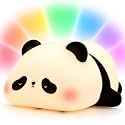 ATSUI Cute Panda Night Light, Voice Control Colorful LED Squishy Novelty Animal Night Lamp, Nursery Nightlight for Desk Decor, Funny Gifts Stuff for Boys Girls Baby, White Elephant Gifts