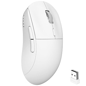 attack sharkxajazz aj199 wireless gaming mouserog 59g ultra lightweight26k dpi optical paw3395 sensor1000hz polling rateesports wired usb c cable miceslient click 6 custom keys for pc ps4 white