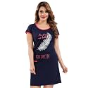 ATTEMPT Women39s Cotton NightyNightgownSleepwearShort Sleeve NightiesNightdressFemale Nightwear