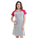 ATTEMPT Women39s Cotton NightyNightgownSleepwearShort Sleeve NightiesNightdressFemale Nightwear