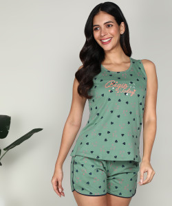 Attempt Women Printed Light Green Top
