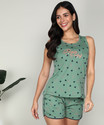 Attempt Women Printed Light Green Top 