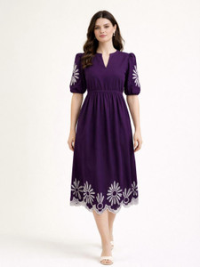 Attends Women Embroidered A-line Kurta