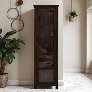 the attic arkansas kitchen cabinet multipurpose cabinet for bedroom living room study bar solid wood bookshelfkitchen cabinet walnut matte finish