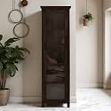 The Attic Arkansas Kitchen Cabinet Multipurpose Cabinet for Bedroom Living Room Study bar, Solid Wood Bookshelf/Kitchen Cabinet, Walnut Matte Finish