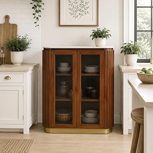 the attic carlston kitchen cabinet multipurpose cabinet for bedroom living room study bar solid wood bookshelfkitchen cabinet solid mango wood provincial teak finish