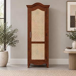 the attic catania kitchen cabinet multipurpose cabinet for bedroom living room study bar solid wood bookshelfkitchen cabinet solid mango wood honey finish cane