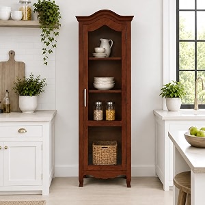 the attic catania kitchen cabinet multipurpose cabinet for bedroom living room study bar solid wood bookshelfkitchen cabinet solid mango wood honey finish glass
