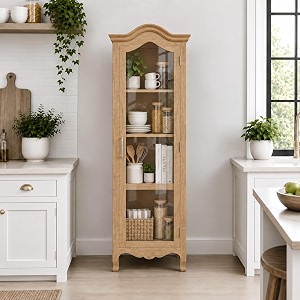 the attic catania kitchen cabinet multipurpose cabinet for bedroom living room study bar solid wood bookshelfkitchen cabinet solid mango wood natural finish glass