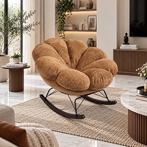 the attic floranest rocking chair living room bedroom modern chair cozy amp comfy biscotti