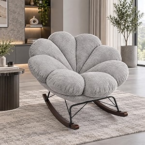 the attic floranest rocking chair living room bedroom modern chair cozy amp comfy light grey