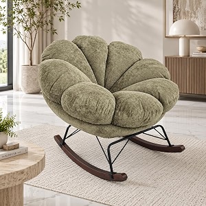 the attic floranest rocking chair living room bedroom modern chair cozy amp comfy pastel olive