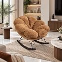 The Attic FloraNest Rocking Chair, Living Room, Bedroom Modern Chair, Cozy &amp; Comfy Biscotti