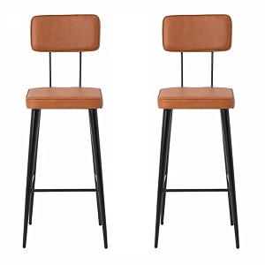 the attic frawn tan bar chair set of 2