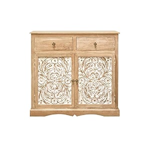 the attic kingston sideboard walnutmultipurpose cabinet for kitchen and living room storageclassy sideboardsolid mango woodwalnut matte finish