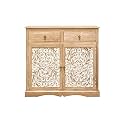 The Attic Kingston Sideboard Walnut|Multipurpose Cabinet for Kitchen and Living Room Storage|Classy Sideboard|Solid Mango Wood|Walnut Matte Finish